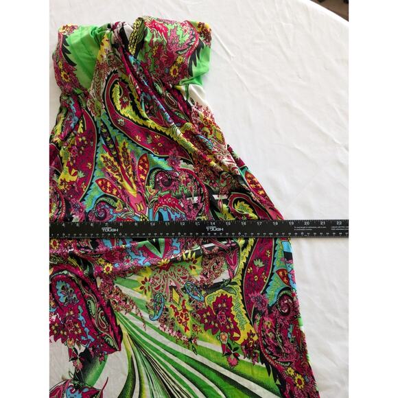 Elegant Green and Pink Maxi Dress - Picture 7 of 8